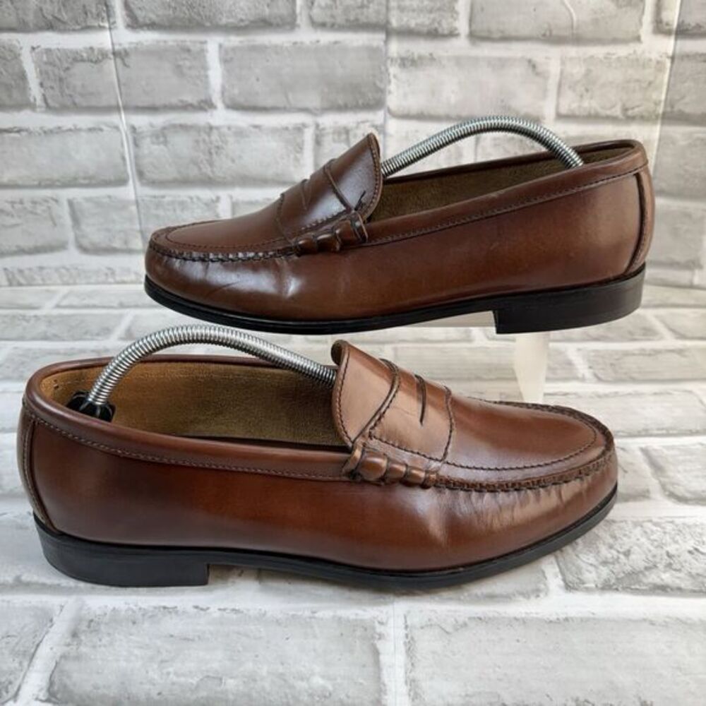 Towncraft Vintage Brown Leather Men's Size 11 Classic Penny Loafers